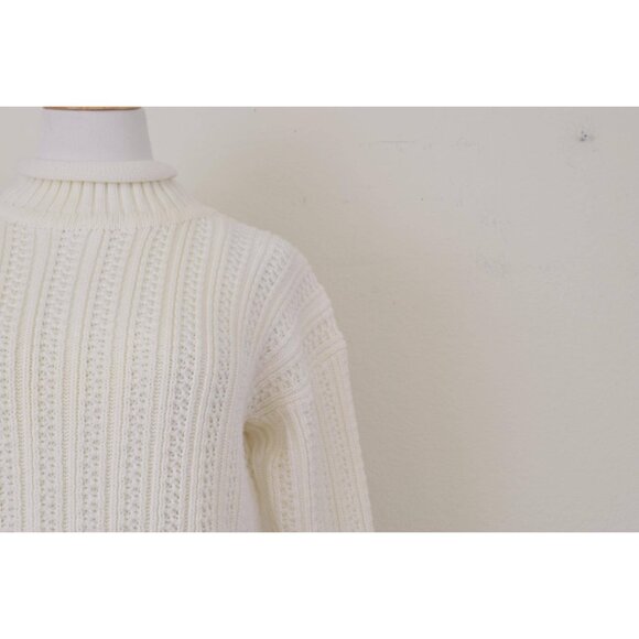 Vintage 90s High-neck Acrylic Snowflake  Sweater size M‎ - Picture 4 of 10